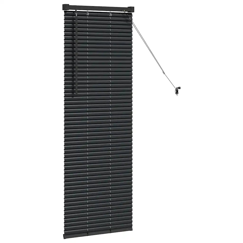 vidaXL Tenda per Finestra con tende Nero Alluminio