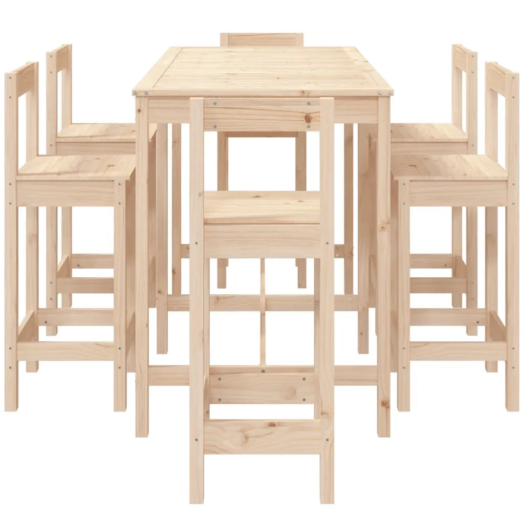 Set Bar da Giardino 7 pz in Legno Massello di Pino 3154760