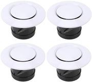 Diffusore di Plafondo Regolabile - Rostello di Ventilazione Circolare - Copertura di Ventilazione - Materiale ABS - 4 Pezzi - Flusso d'Aria Optimo - Rostello di Ventilazione