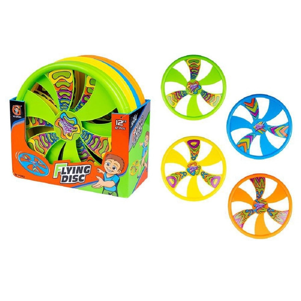 Trade Shop - Frisbee Disegno Stampato Disco 24 Cm Giochi Sport Bambini 4 Colori Ass. 6563025 -