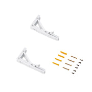 Set di supporti pieghevoli, lunghezza 203 mm, Acciaio, Verniciato nero