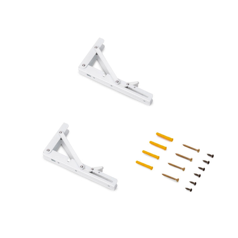 Set di supporti pieghevoli, lunghezza 203 mm, Acciaio, Verniciato nero