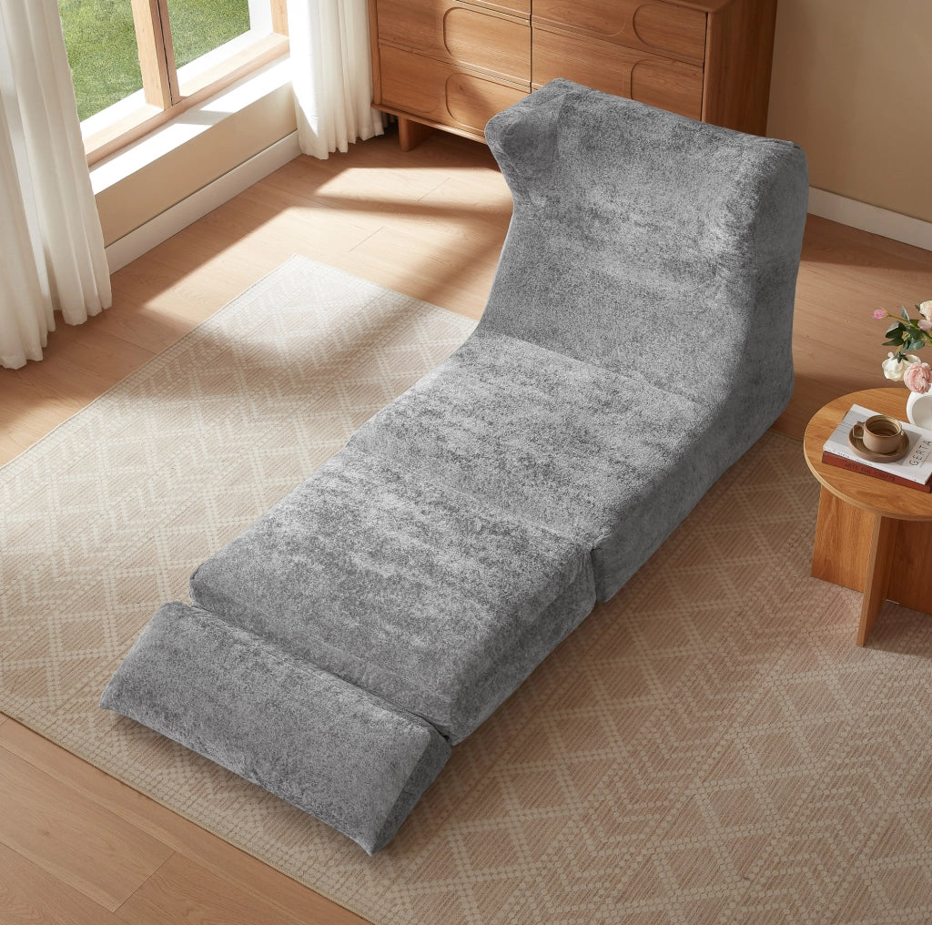 Seduta combinabile grigia in schiuma dal design unico