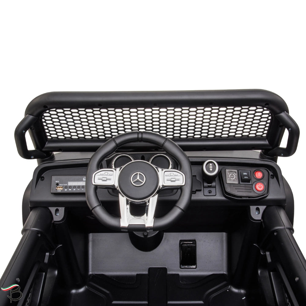 Auto Elettrica per Bambini Mercedes Unimog 12V 2 Posti Monitor Touchscreen Mp4-Rosa