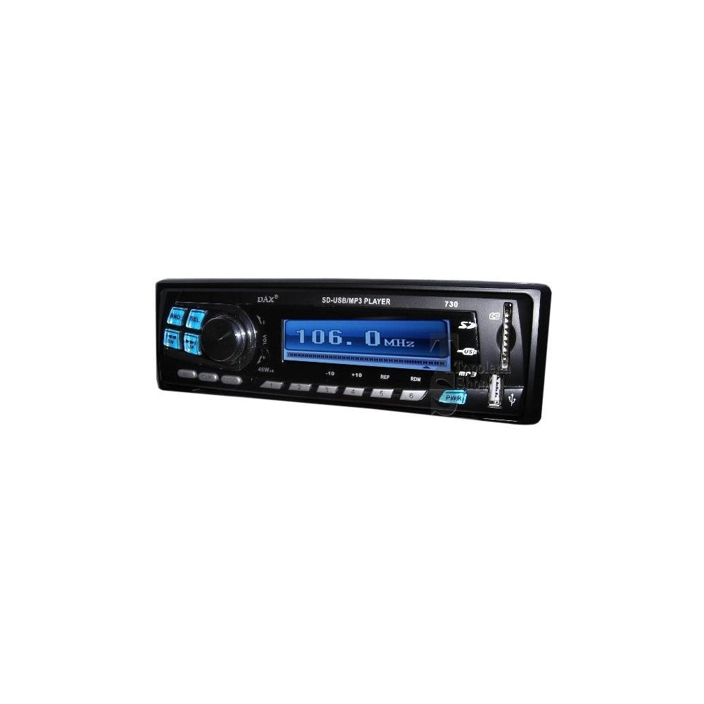 Trade Shop - Stereo Autoradio Auto Camper Radio Fm Mp3 Porta Usb Slot Sd Lcd Dax730 Mp3 45w -