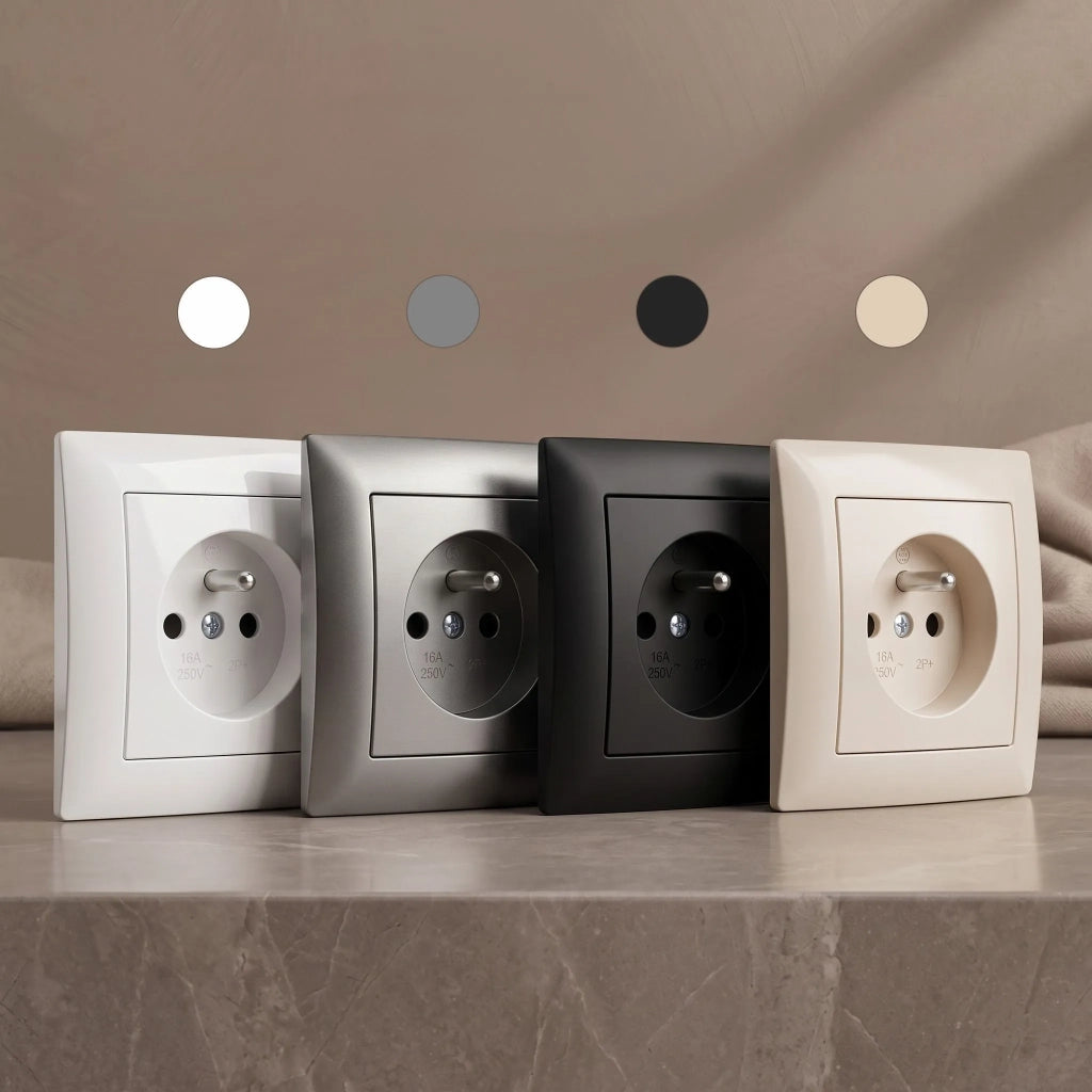 Placca Doppia Per Prese Oste Jnh014-2f Black