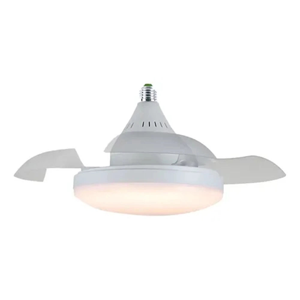 Trade Shop - Lampada Ventilatore Ufo Da Soffitto A Luce Led Attacco E27 30w 17" Super Silenzioso -