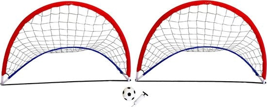 Obiettivi di calcio da giardino - Con pallone e pompa - Garanzia divertimento
