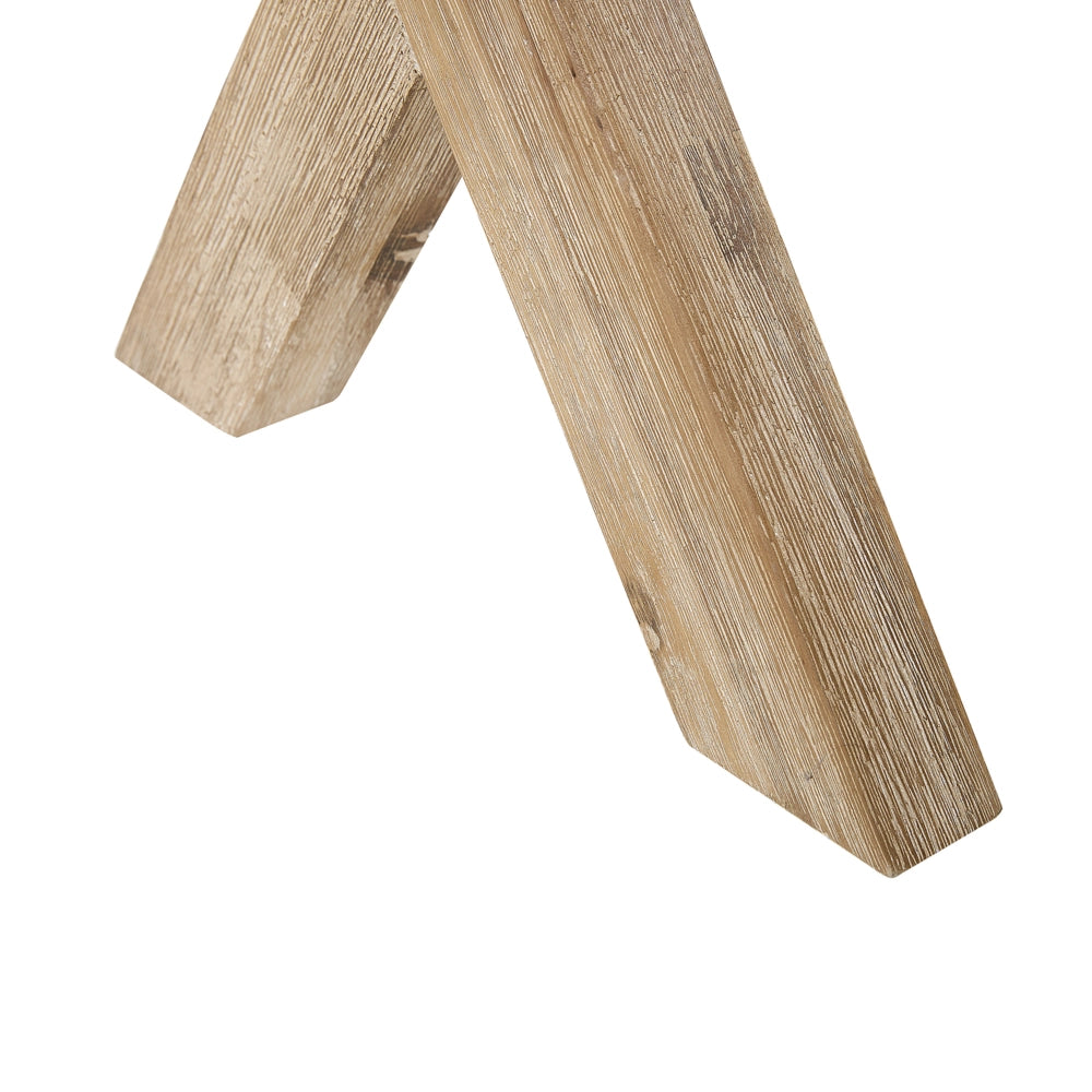 Set da Giardino con Tavolo Rotondo e 4 Sgabelli in Cemento Grigio e Base in Legno di Acacia