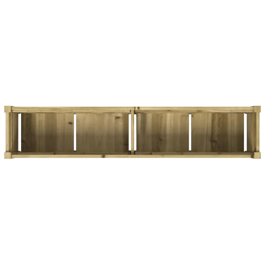 Fioriera rialzata per piante e fiori terrazza giardino 150 x 31 x 31 cm legno di pino impregnato marrone 02_0037426