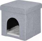 Casetta per gatti e piccoli cani - Dimensioni 385 x 37 x 37 cm colore grigio chiaro
