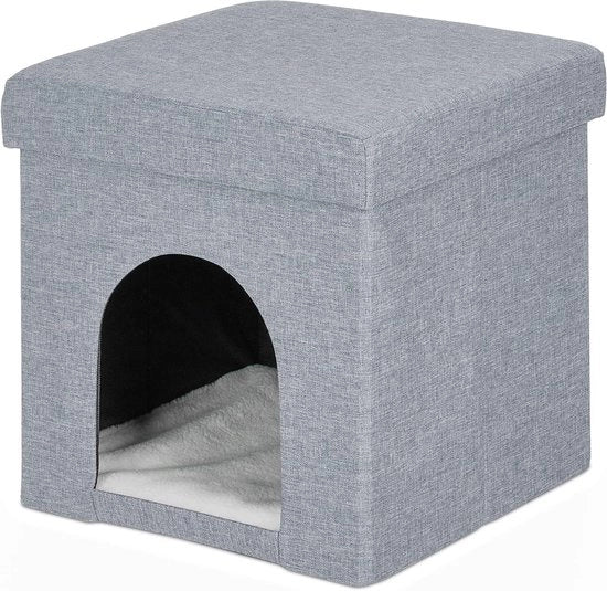 Casetta per gatti e piccoli cani - Dimensioni 385 x 37 x 37 cm colore grigio chiaro