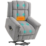 Poltrona elettrica reclinabile con massaggio e riscaldamento ¨C zephmum ¨C grigio scuro