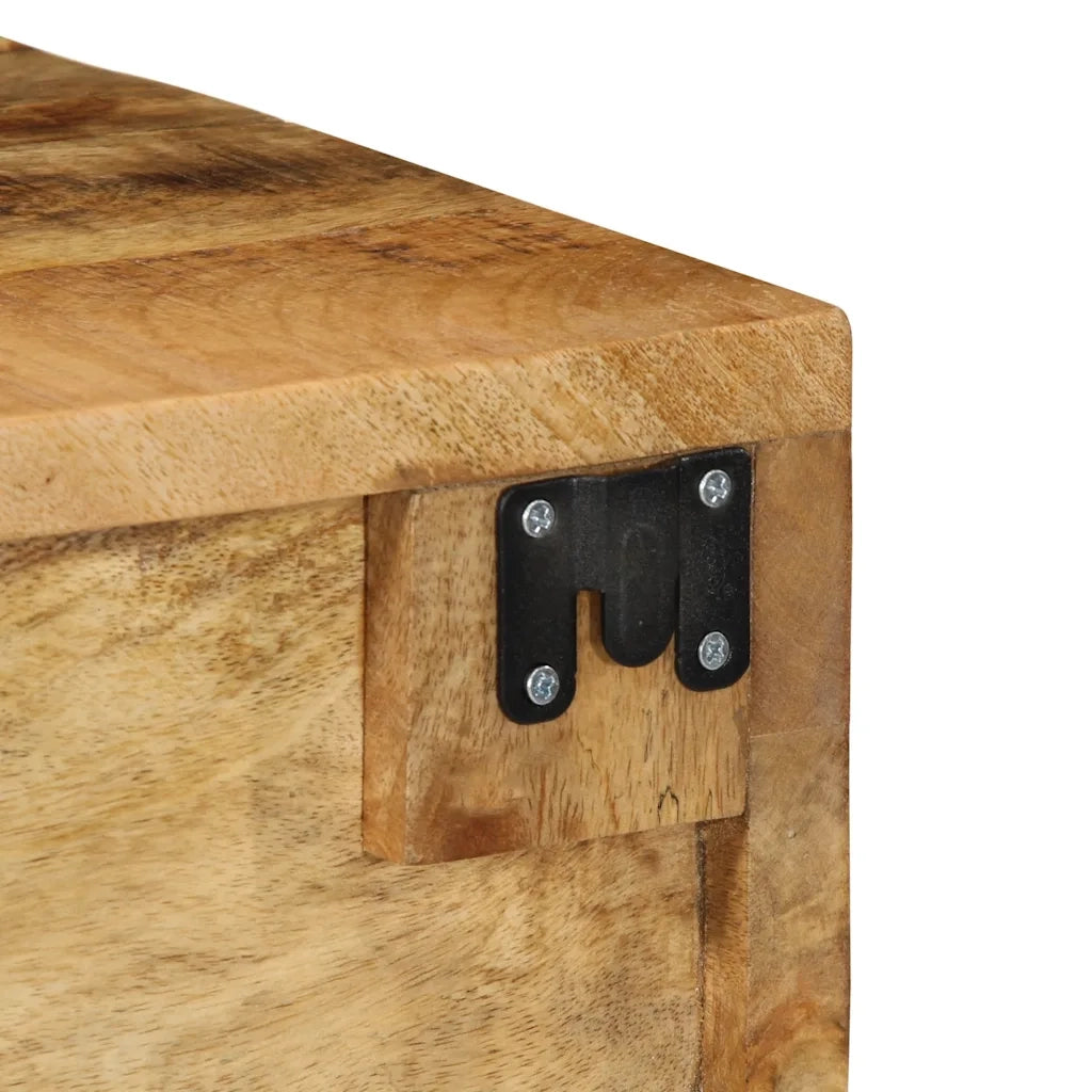 Mobile TV a Parete 40x30x19 cm Legno Grezzo Massello di Mango 4017467