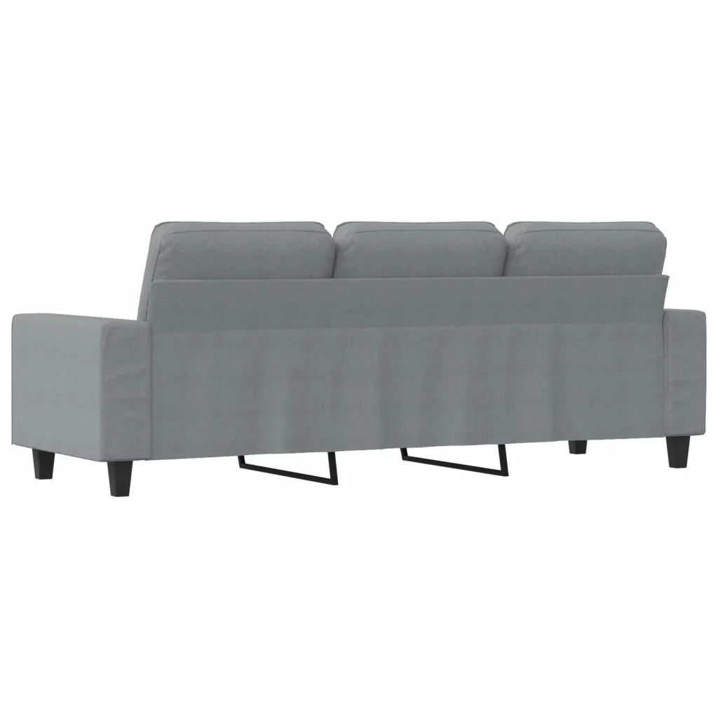 Divano a 3 Posti Grigio Chiaro 180 cm in Tessuto 359399