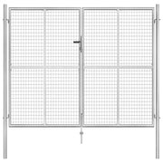 Cancello per Giardino in Acciaio Zincato 306x250 cm Argento cod mxl 58094