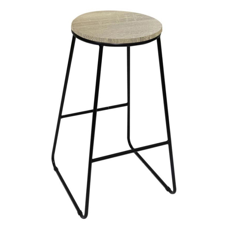 Set di 6 Sgabelli Achelor Quercia /gambe Nere 32x32x71