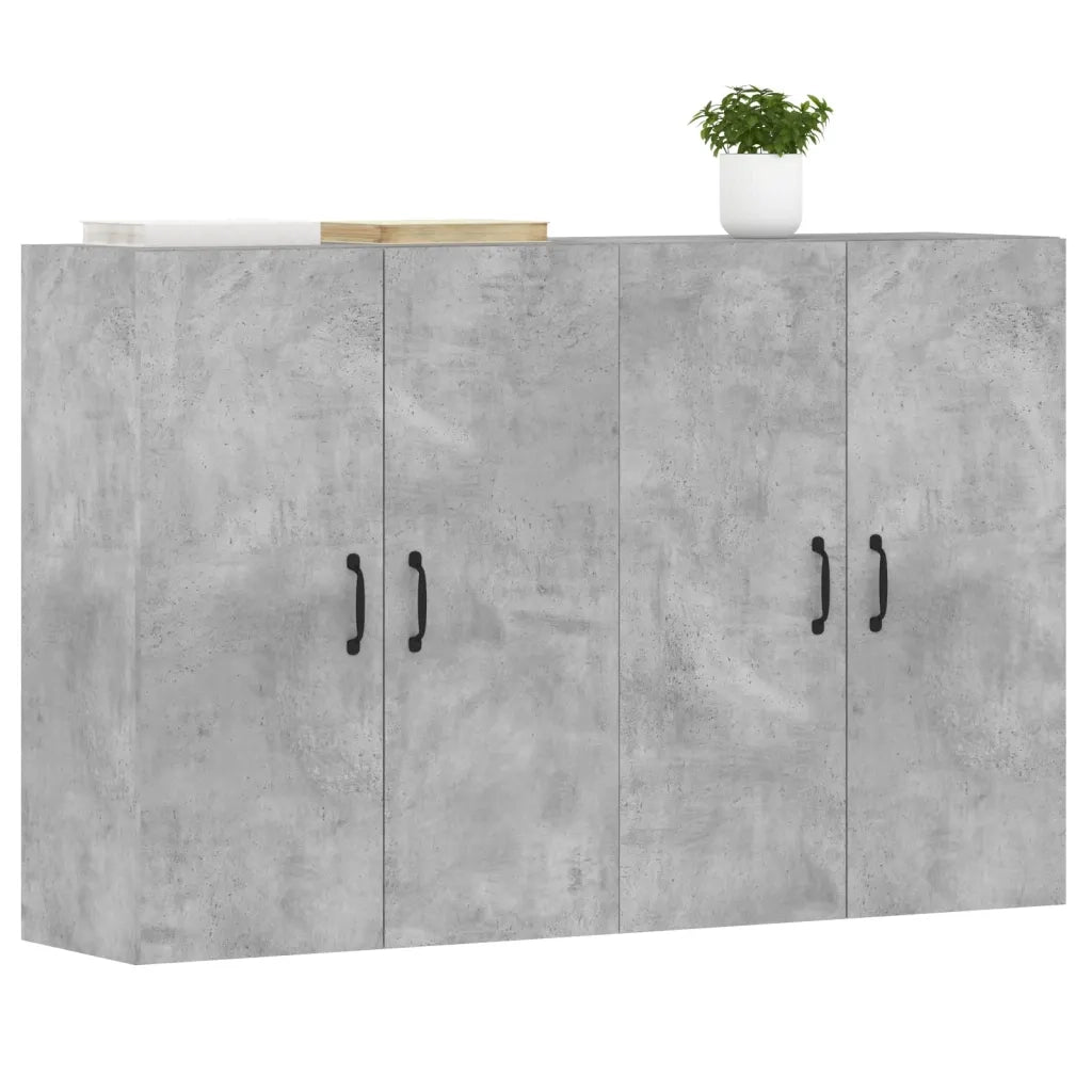 Armadietti a Parete 2 pz Grigio Cemento in Legno Multistrato CFW4715577