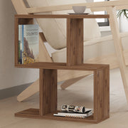 Lauriano, Tavolino da Salotto 2 Vani, 45x17x51h cm Marrone Rovere Scuro