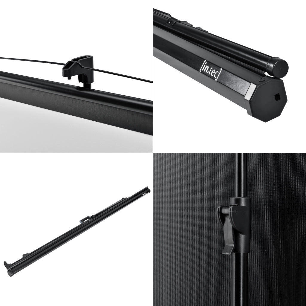 Schermo di Proiezione Portatile Treppiede Regolabile in Altezza 173-284 cm Telo da 113 Pollici in.tec