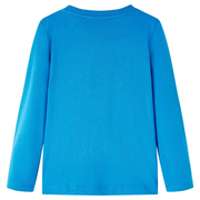 Maglietta da Bambino a Maniche Lunghe Blu Cobalto 92 13304