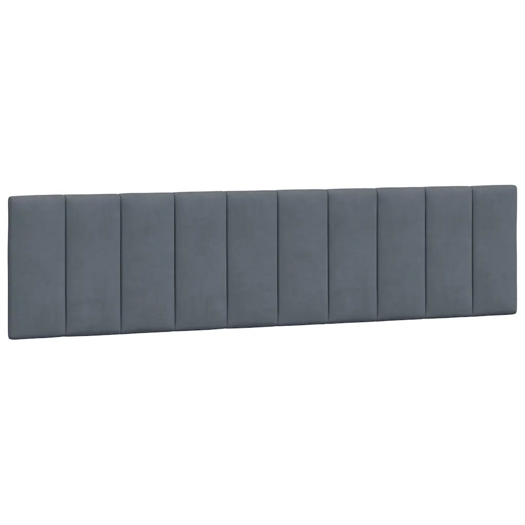 Cuscino Testiera Hanko Grigio Scuro 200 cm in Velluto CFW8233352