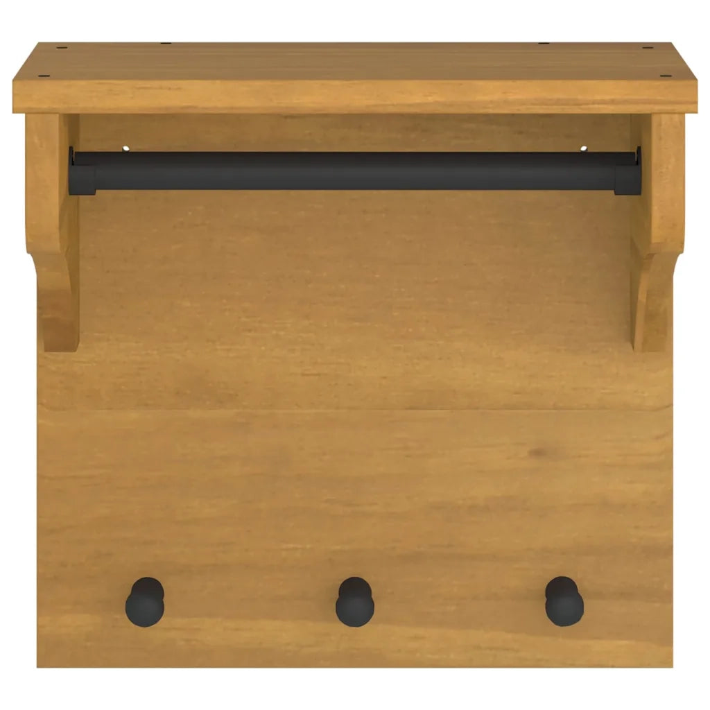 Appendiabiti da Parete SANDNES 43x30x42 cm in Legno di Pino CFW7128768