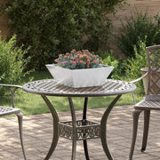 Vaso da giardino 5 pz-Set di 5 Fioriera da Esterno-Contenitore per Piante Argento 40 x 40 x 15 cm
