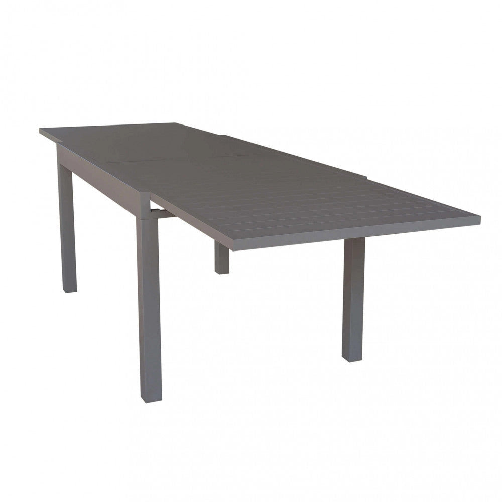 Tavolo Allungabile Hawaii 135/270x90x75 h cm in Alluminio Taupe
