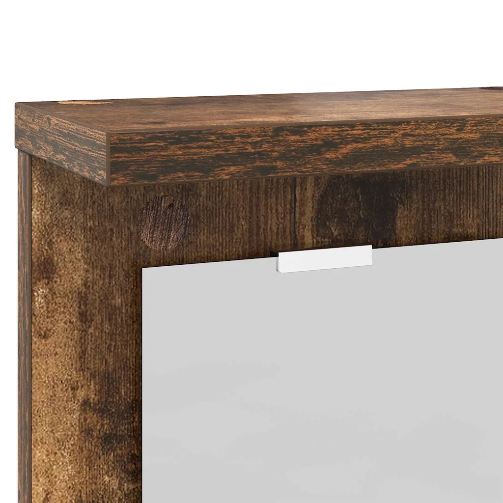 vidaXL Appendiabiti a muro con lo scaffale Rovere fumo 85 x 10 x 45 cm