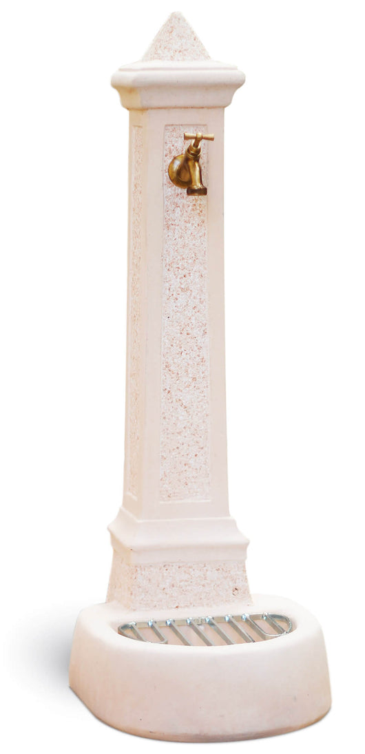 Fontana da Giardino Senza Rubinetto in Cemento Granulato di Marmo Pisa Rosa