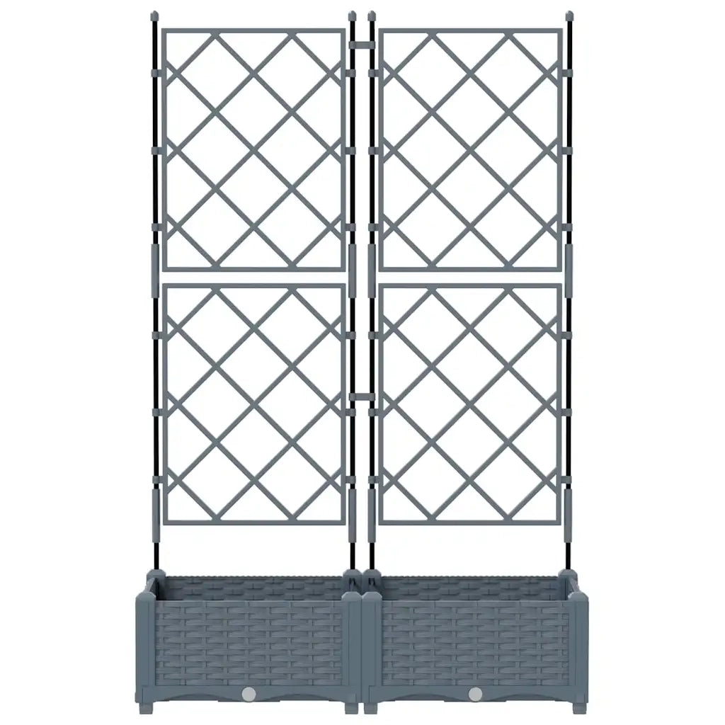 Vaso da giardino 2 pcs Grigio Chiaro 80 x 40 x 125,5 cm 42002883