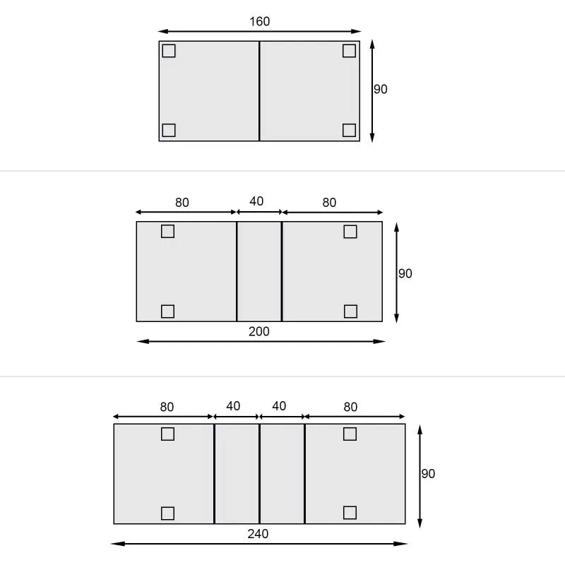 Tavolo rettangolare allungabile legno shabby bicolore 160x90x78 - Mobili 2G