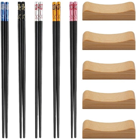Set di Spiedini per Cibo a 5 Pezzi - Supporti per Spiedini in Legno - Spiedini Antiscivolo - Materiale Vezzolato Duraturo - Lunghezza Totale 24 cm - Adatto per l'Uso Familiare - Spiedini per Pasta