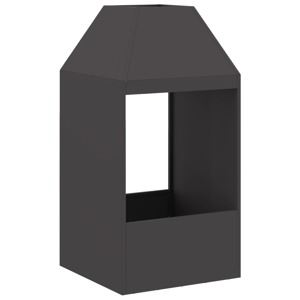 Braciere Nero  50x50x100 cm in Acciaio