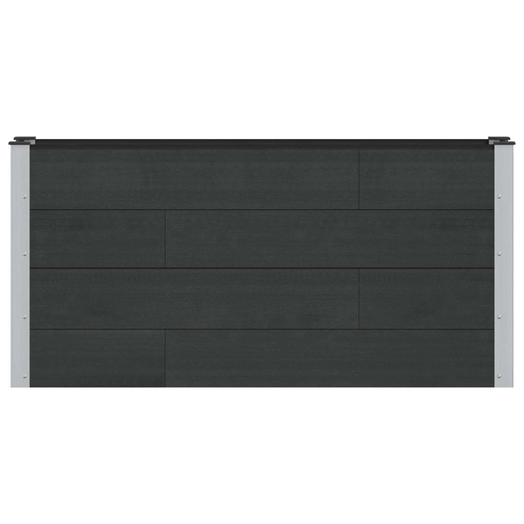 Fioriere | Cassetta per fiori | Letto rialzato da giardino Nero 150 x 30 x 72 cm