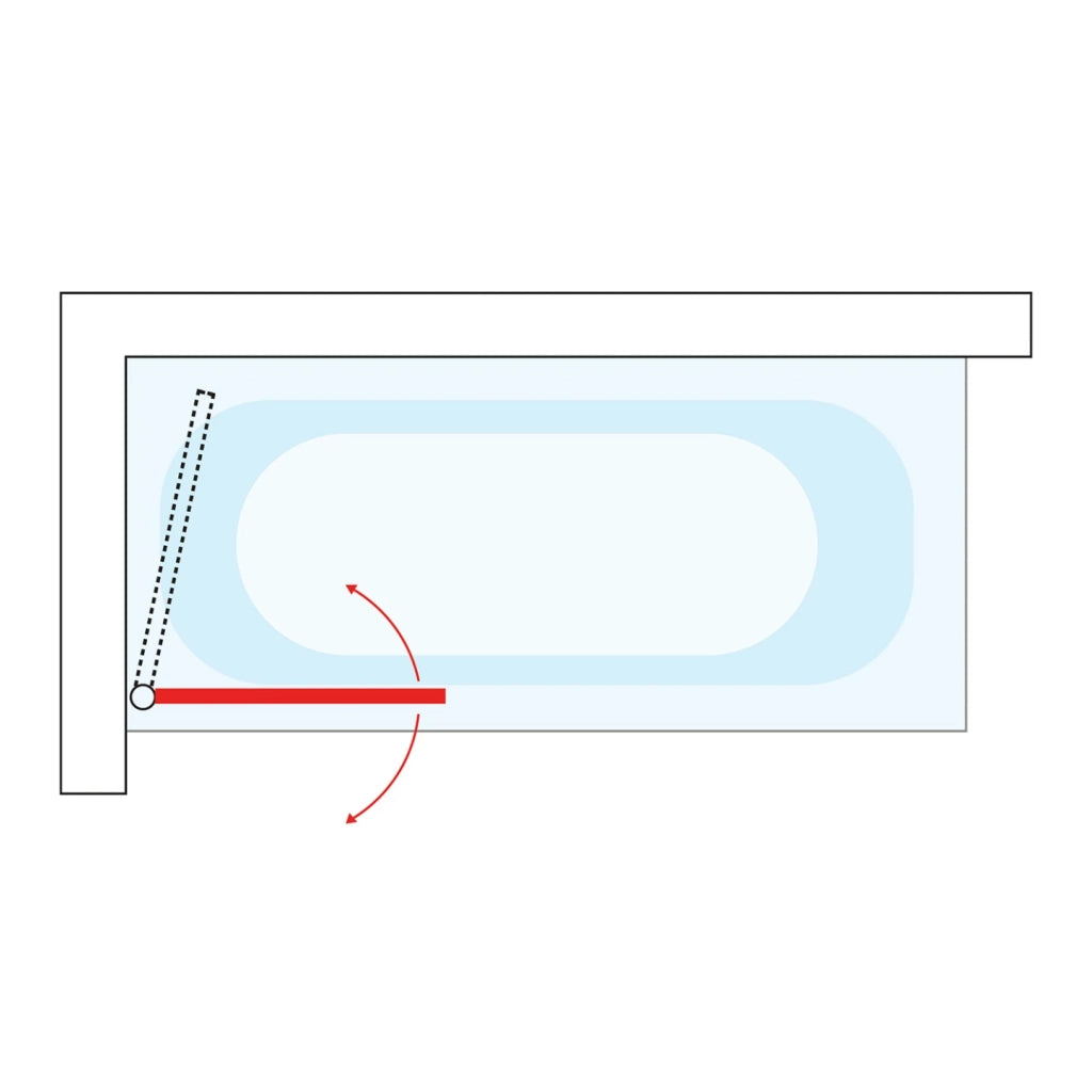 IDMarket - Mampara de baño de 1 hoja 70x120 cm con perfil de aluminio plateado