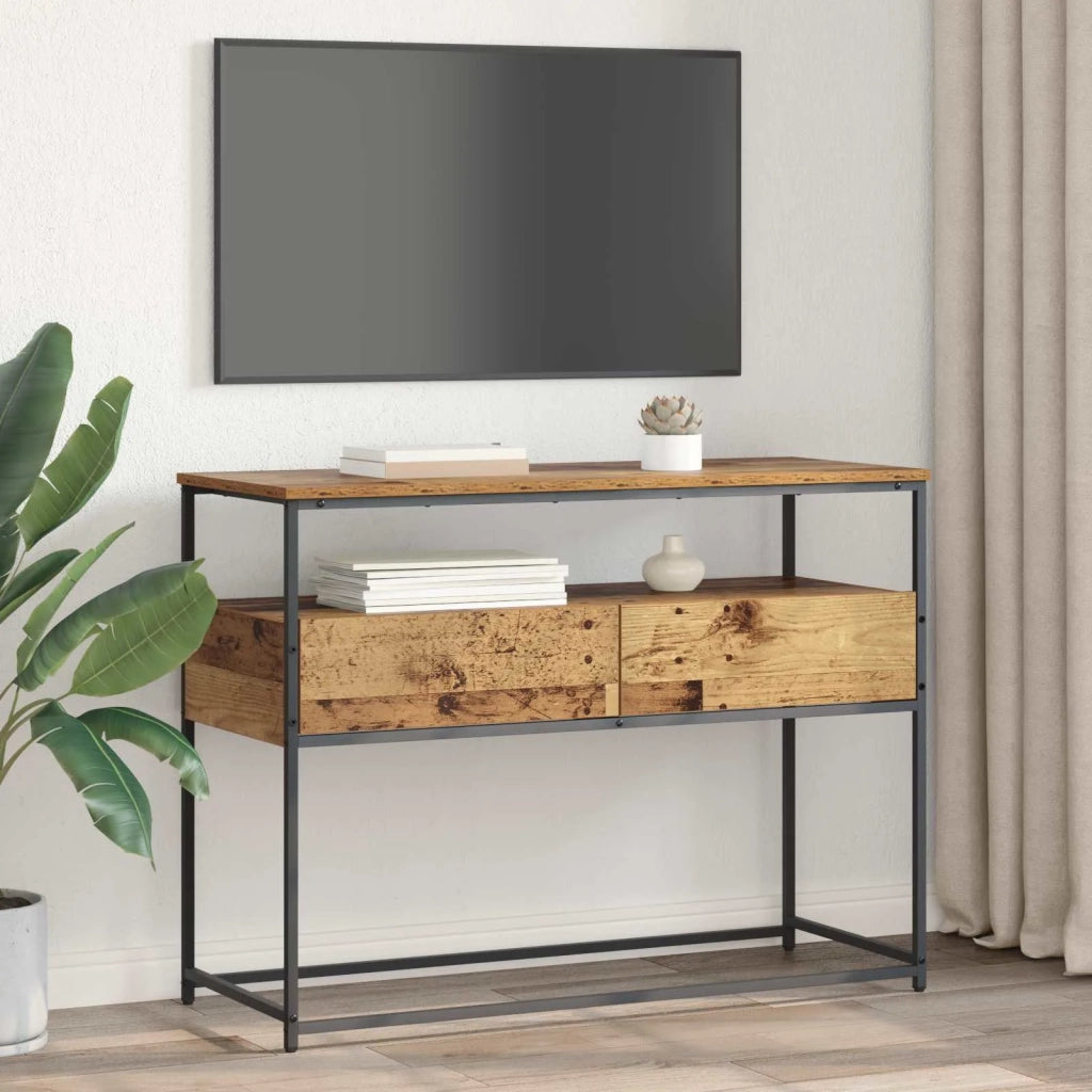 Tavolo consolle con cassetto Legno vecchio 100 x 40 x 75 cm