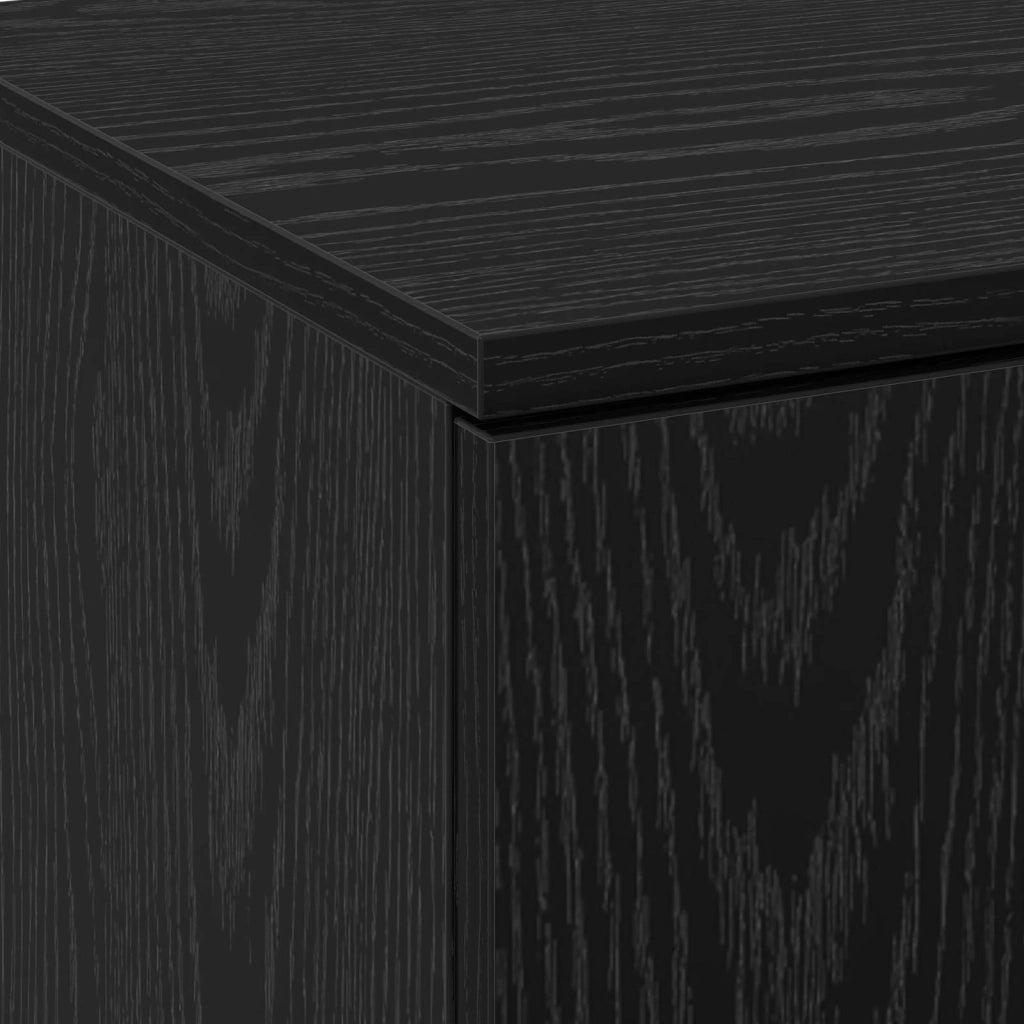 Credenza Rovere Nero 70 x 33.5 x 180 cm Legno multistrato 3365566