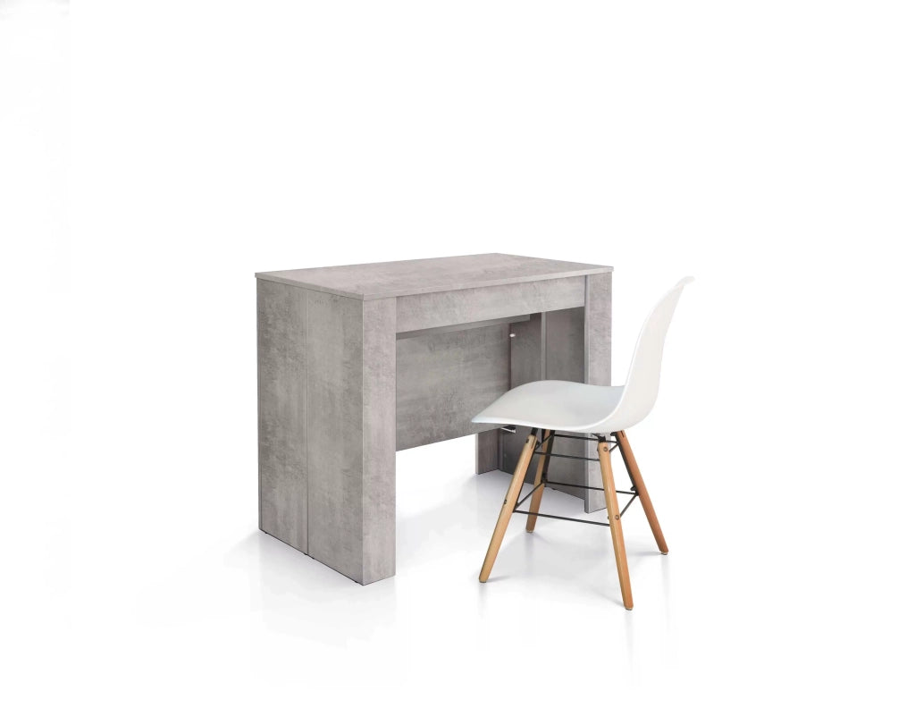 Consolle-tavolo finitura beton nobilitato con 4 allunghe da 45 cm misura l.90 p.50 h.75 (1651) - Mobili 2G