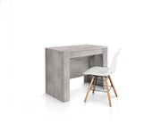 Consolle-tavolo finitura beton nobilitato con 4 allunghe da 45 cm misura l.90 p.50 h.75 (1651) - Mobili 2G