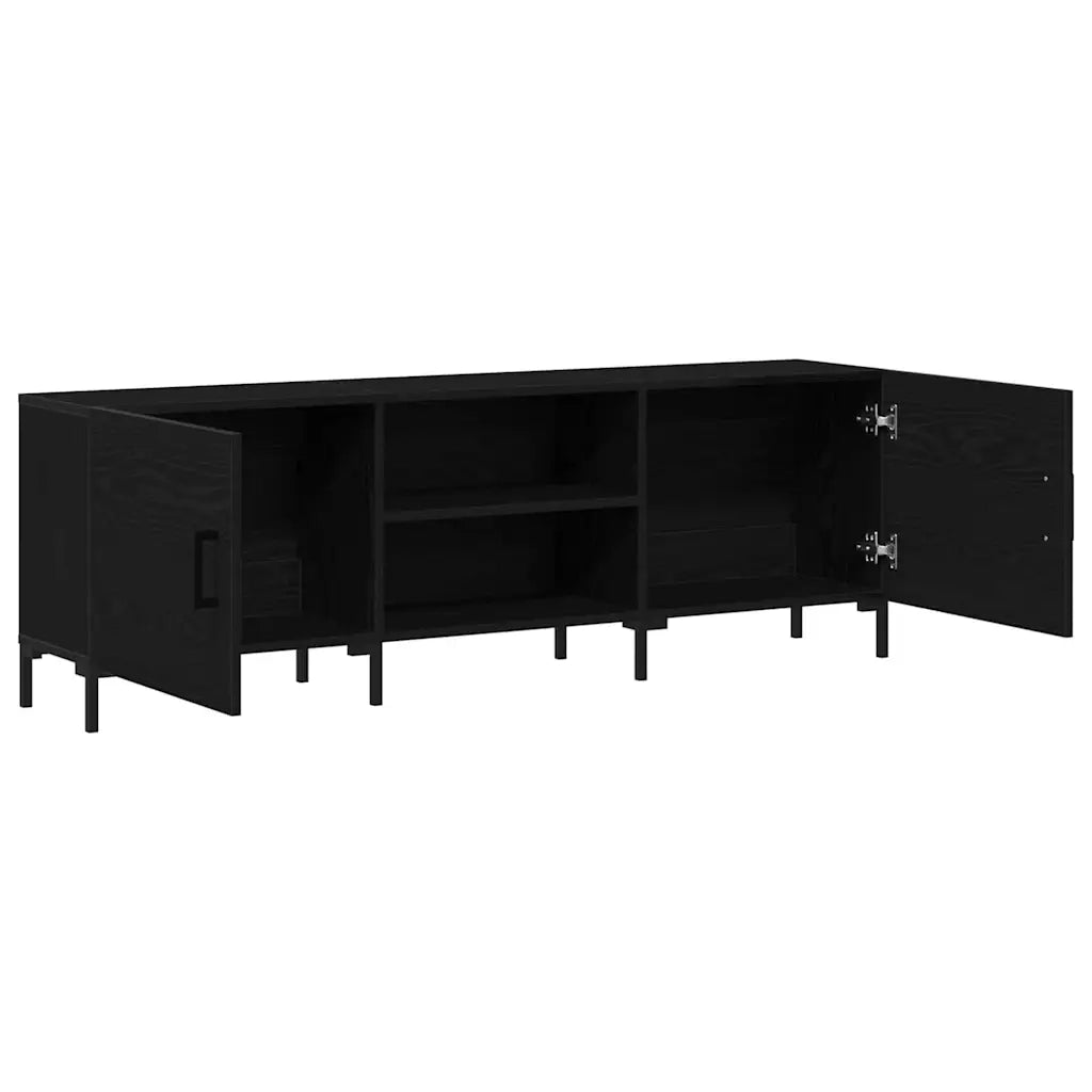 Set mobile TV 150 x 30 x 50 cm Rovere Nero Legno ingegnerizzato 862962