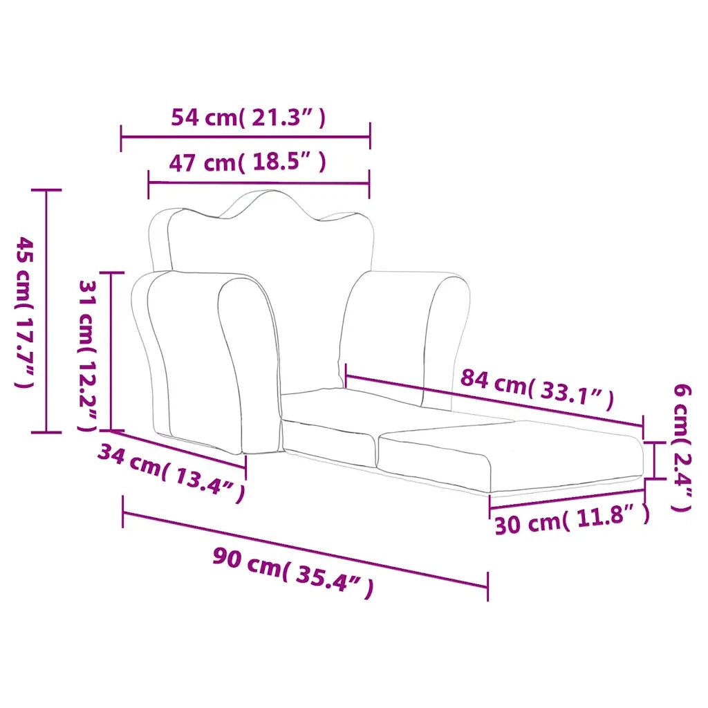 Divano Letto per Bambini-Sofa Letto-Daybed-Divanetto Crema in Morbido Peluche 224009