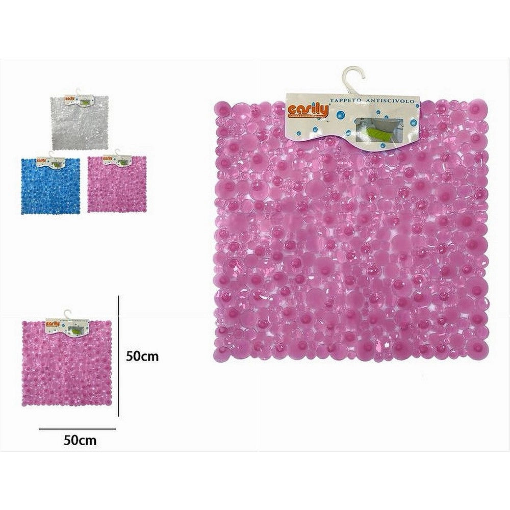 Trade Shop - Tappeto Tappetino Quadrato Antiscivolo Per Vasca Da Bagno Doccia 50 X 50cm 59322 -