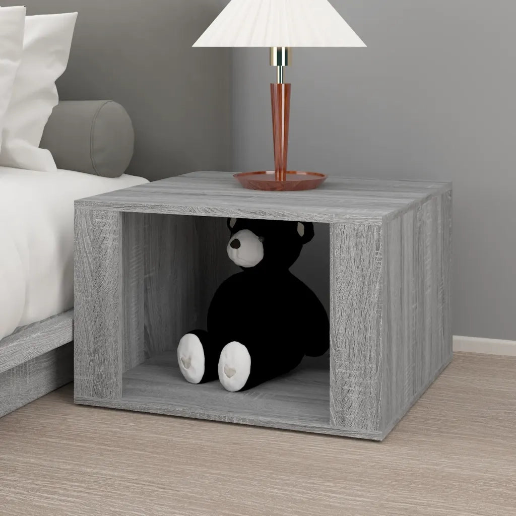 Comodino Grigio Sonoma 57x55x36 cm in Legno Multistrato cod mxl 30103