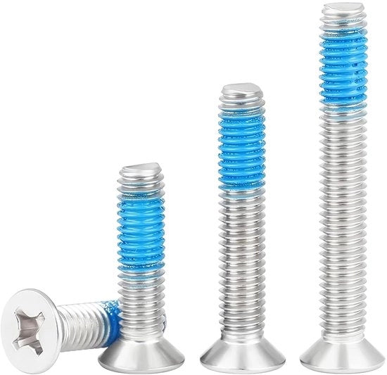 Viti a Croce per Diverse Materiali - 20 Pezzi - Acciaio Inox 304 - Resistente alla Corrosione - Anti-Strappo - Trattamento di Damping dei Vibrazioni - Trasparente - Viti