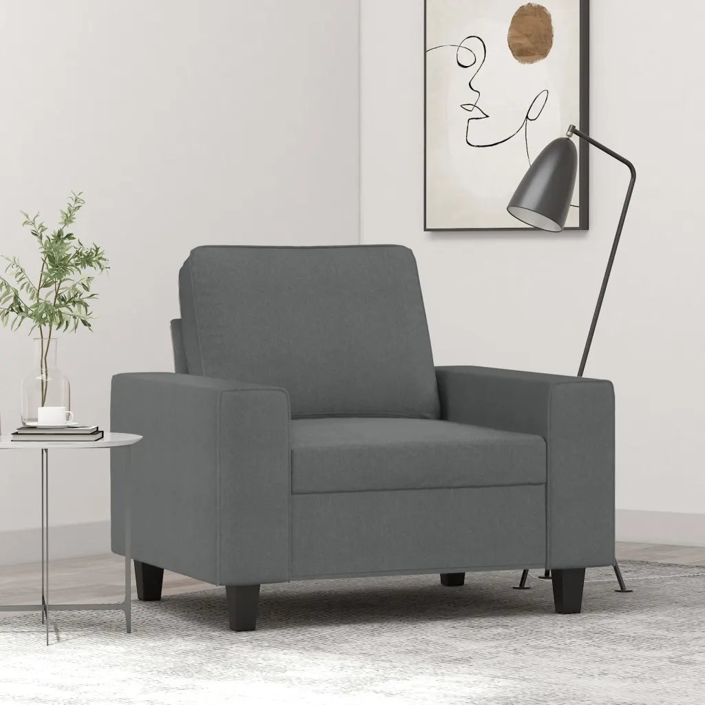 Poltrona | Sedia Relax Grigio Scuro 60 cm in Tessuto