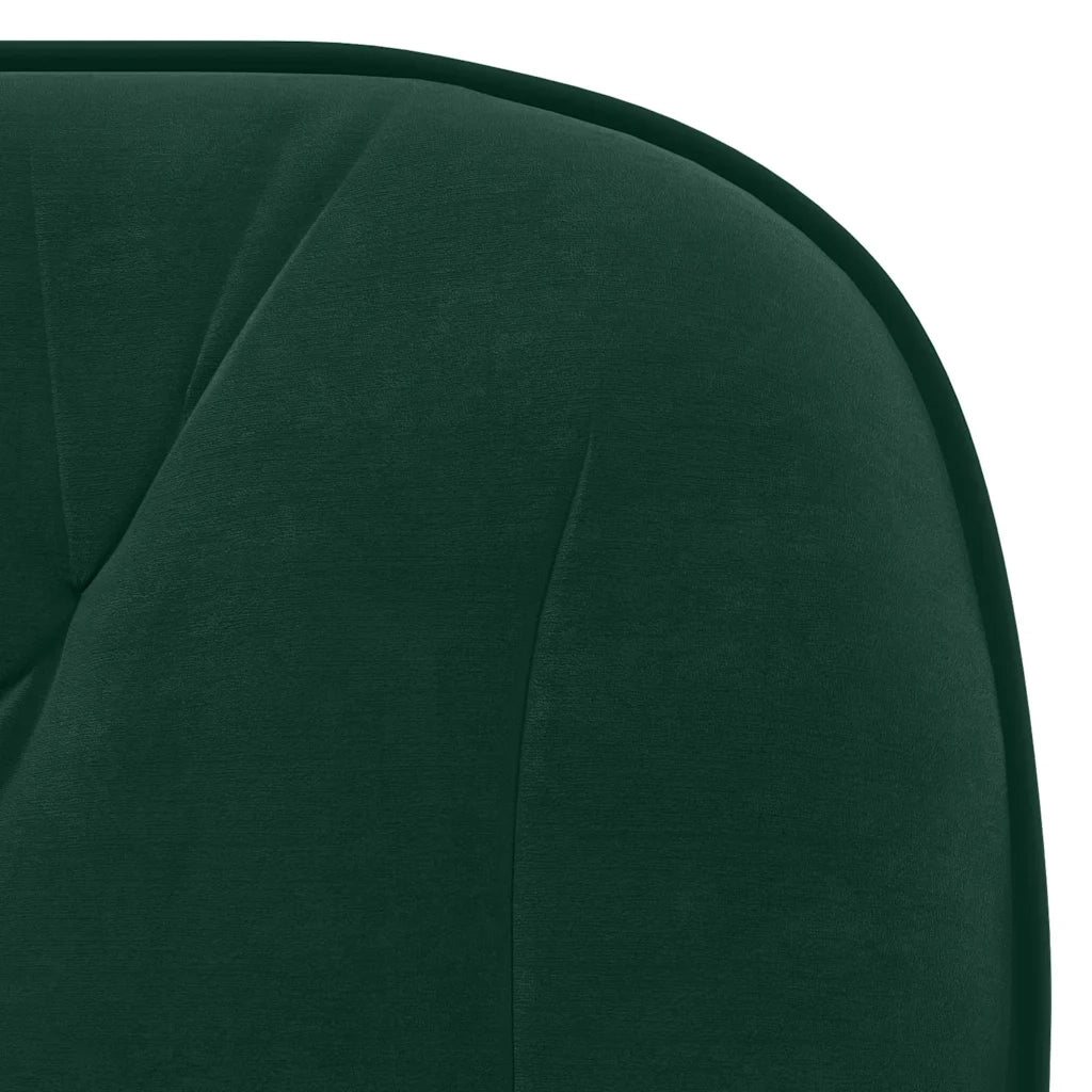 Sedia da Ufficio | Sedia da Gaming Girevole Verde Scuro in Velluto
