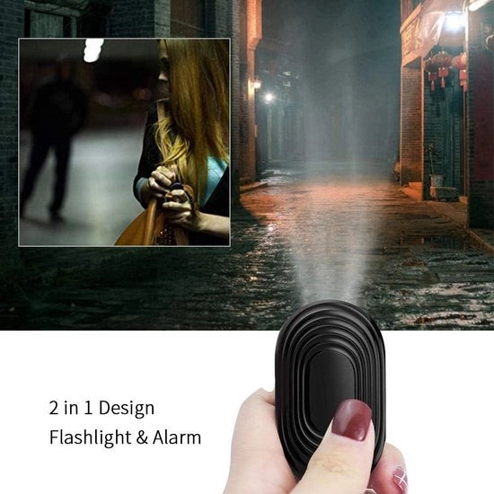 Alarme di Sicurezza Personale con Sirena Acustica 120dB e LED - Luce di Emergenza per Bambini e Adolescenti - Prevenzione di Necessità .