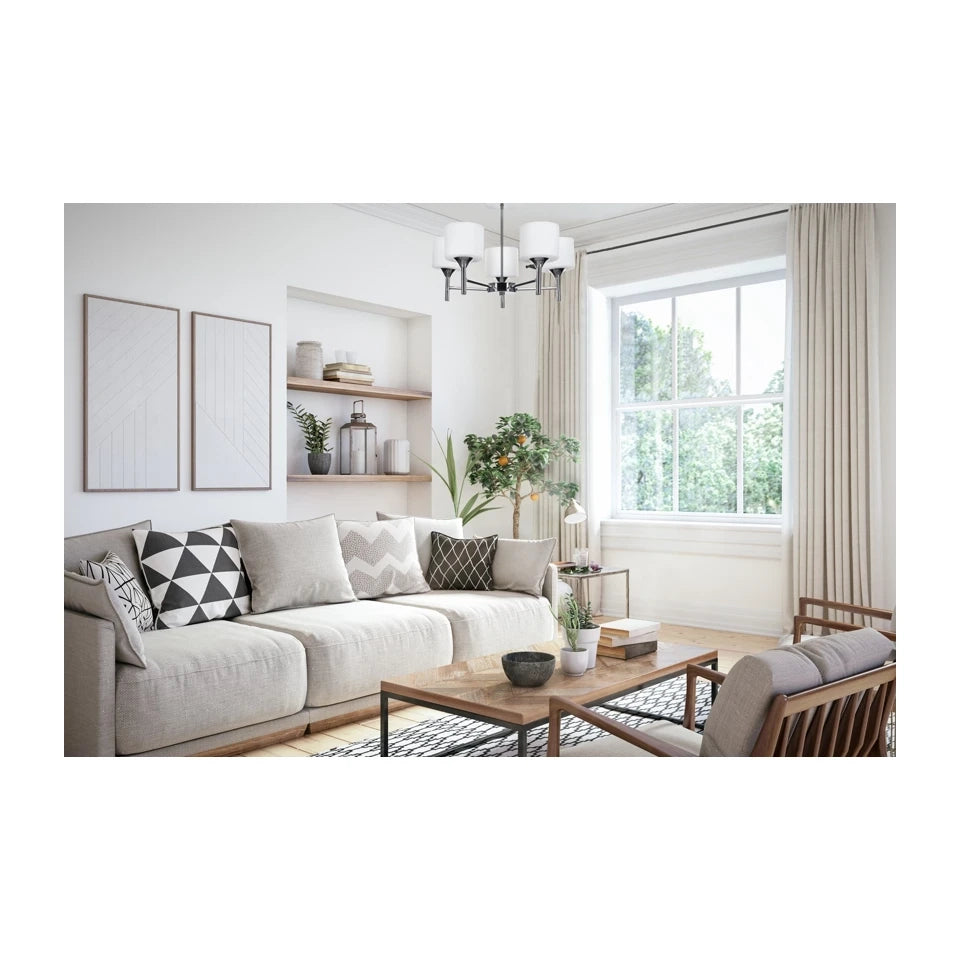 Lampadario a sospensione Activejet Classic MIRA cromato a triplo 3xE27 per soggiorno